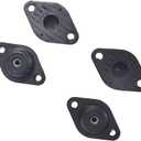 M8 Rubber+metal Anti-Vibration Turret Mounts, Rubber-in Shear Floor Mount, Compression Isolator Mounts for Pumps, Compressors-4PCS