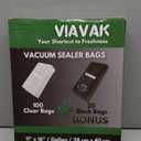 VIAVAK (11x16 Inch) Vacuum Sealer Bags for Food | 100 Clear + 20 Bonus Black | 7-Layer Commercial Grade, BPA-Free, Writable Surface for Content & Date, Heavy Duty for Food Storage & Sous Vide