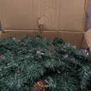 Yunlly 4 Set 9 ft Prelit Christmas Garland with Timer Xmas Artificial Pine Garlands with 8 Mode String Lights for Indoor Fireplace Kitchen Holiday, Total 36 ft(Stylish Style with 100 Lights)