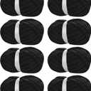 Chunky Chenille Yarn for Hand Knitting,Fluffy Soft Jumbo Yarn by Circular Needle & Crochet Hook,Super Bulky Big Yarn for Chunky Blanket,Large Thick Arm Knitting Yarn,8 Pack,Black