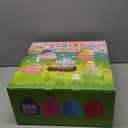 LEASEN [ 12 Surprise Golden Eggs ] 500 Pack Plastic Easter Eggs Bulks, 2.3 Inch Empty Easter Eggs, Bright Colors Plastic Eggs Fillable for Easter Hunt, Basket Stuffers Fillers, Easter Party Favor