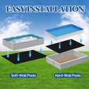 7.5' 11' Rectangle Pool Liner Pad for Above Ground Pool, Durable Pre-Cut Under Pool Padding, Puncture Protection and Extend Liner Life
