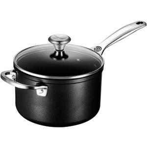 Le Creuset Toughened Nonstick PRO Saucepan With Glass Lid, 3 qt.
