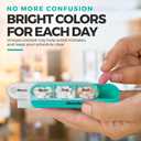 Stackable Daily Pill Organizer - 2 Pack, 4 Times a Day Weekly Medication Reminder - Premium Weekly AM/PM Pill Box with 7 Individual Stacking Cases, a Everyday Medicine Organizer for Vitamins