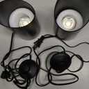 SUNVIE 2 Pack Up Lights Indoor Floor Can Light Uplighting Indoor Spotlight with 2700K GU10 Bulb Accent Lighting Floor Uplighting for Home Plant Picture, UL Listed 5.9 FT Plug Cord & Foot Switch (Black)