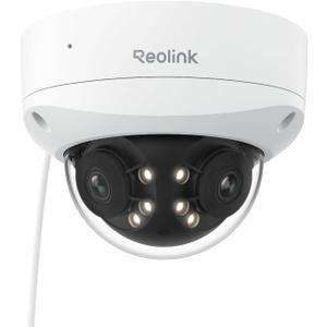 REOLINK 4K 8MP 180 Dual-Lens PoE IP Camera, IK10 Vandal-Proof, Person/Vehicle/Animal Detection, Spotlight Color Night Vision, 2 Way Talk, IP67 Weatherproof, No PT Supported, Duo 2V PoE