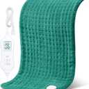 NOWWISH Heating Pad for Back Pain Relief & Period Cramps, 33x17 Inches Large Electric Heating Pad with 10 Heat Settings, Timer & Auto Shut-Off, Machine Washable, Mothers Day Gifts for Mom Women, Green