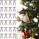 Brown Vintage Velvet Bows Decorations Small Ornaments for Christmas Tree, Garland, Wreath, Door, Outdoor (24 Pcs, 5 * 7 Inch)