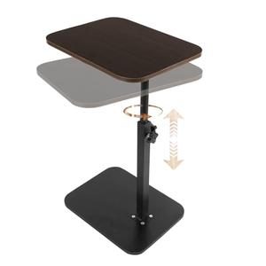 YYLDPBD TV Tray Table 360° Swivel Adjustable Height C Table End Table for Small Spaces, Couch Tables C Shaped Side Tables for Living Room, Bedroom, Sofa Tray Table for Eating(Black)