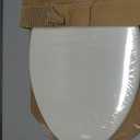 CHURCH Toilet Seat, Easy Clean Hinges Release for Deep Cleans, Durable Enameled Wood Seat, Elongated, Biscuit