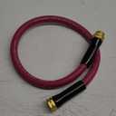 WELLUCK Garden Hose 5/8 in x 3 ft, Heavy Duty Durable Anti Kink Flexible Garden Water Hose for Drinking Water Safe BPA Free, All-weather Lightweight Water Hose for Garden RV Camper Marine