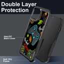 Case for iPhone 13, Gaming Controller Video Game Player Pattern Shock-Absorption Hard PC and Inner Silicone Hybrid Dual Layer Armor Defender Case for iPhone 13 (6.1 inch)
