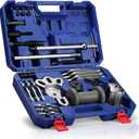 WORKPRO 9-Way Slide Hammer Puller Set, 27-Piece Slide Hammer Kit, Wheel Bearing Removal Tool for Front Hub & Rear Axle, Heavy Duty Bearing Puller Set with Carry Box