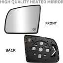 Driver Left Side Mirror Replacement for Toyota Sequoia 2008-2017, for Toyota Tundra 2007 2008 2009 2010 2011 2012 2013 2014 2015 2016 2017 2018 2019 2020 Rear view Mirrors Glass with Heated