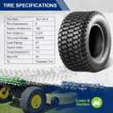 MaxAuto 16x7.50-8 16x7.5x8 Turf Saver Lawn Mower Tire 4PLY, Set of 2