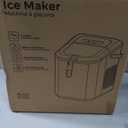 Silonn Countertop Ice Maker, Portable Bullet Ice Machine with Handle, 26 lbs/Day, 9 Ice Cubes in 6 Minutes, Self-Cleaning, Includes Basket & Scoop, for Home Kitchen Camping RV