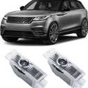 2 Pcs Never Fade Door Light Logo, Projection Ghost Shadow Welcome Puddle Light Compatible with Range Rover 2010-2022 Accessories (White)