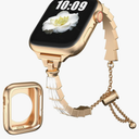 Fitlink Stainless Steel Apple Watch Band for Women, Bling Apple Watch Bands 38mm 40mm 41mm 42mm 44mm 45mm for Apple Watch Series 7 Apple Watch Series 6 Apple Watch SE Apple Watch 3 4 5