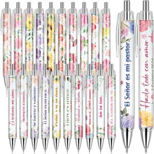 24 Pcs Spanish Christian Ballpoint Pens for Women Spanish Bible Verse Christian Gifts Bolgrafo De Versculos Bblicos En Espaol Inspirational Pens for Women Men Church Gifts