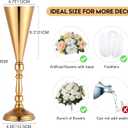 10 Pcs Gold Vase Wedding Centerpieces for Tables Centerpiece Table Decorations Metal Tall Artificial Flower Vases for Wedding Reception Party Birthday Event Home Decor