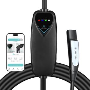 Lectron Level 2 Tesla Charger (WiFi Version) - 240V, 40 Amp, NEMA 14-50 Plug, 16 ft Extension Cord - Portable Electric Car Charger for Tesla - Compatible with All Tesla Models 3/Y/S/X