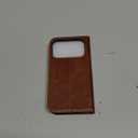 SHIELDON Case Wallet for iPhone 17 Pro 6.3-inch | Genuine Leather | Foldable Design | Magnetic Closure | RFID Blocking Card Holder | Kickstand | Drop Protection Phone Cover | Retro Coffee