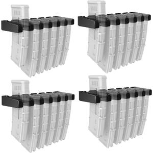 DINGDOON 4Pack Wall Mount for Pmag, AR Mag Holder, ABS Magazine Holder, Ar Magazine Holder for Gun Safe, Storage Rack for Pmag, Glock, Amend 2, Hexmags, Mftmags, Magpulmag