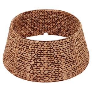 CENBOSS Rattan Christmas Tree Collar, Wicker Tree Skirt & Stand Base Cover (Brown Wash, 24 inch)