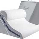 Wedge Pillow for Sleeping, Orthopedic Bed Wedge Pillow Set, 15-in-1 Adjustable Memory Foam Wedge Pillows Post Surgery, 9 &16 & 20 inches Height 3-in-1 Incline Pillows Wedges for Back Pain/Acid Reflux (White-3-piece)