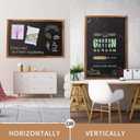 Rustic Wood Framed Magnetic Chalkboard 24 x 36, Large Hanging Chalk Board Sign for Kids, Non-Porous Wall Blackboard for Wedding Kitchen Restaurant Menu and Home with 4 Unique Magnets, Brown