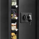 5.2 Cub Large Home Safes Fireproof Waterproof, Anti-theft Fire Safe with Programmable Keypad, Spare Keys and 3 Removable Shelves, Digital Home Security Safe Box for Home Document Money Valuables
