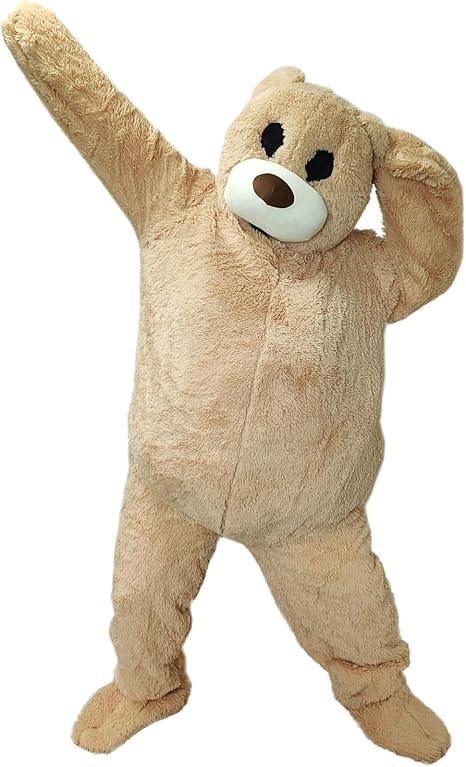 Bear mascot costume, dancing bear costume, giant plush teddy bear costume, Halloween adult size costume, 73 inches
