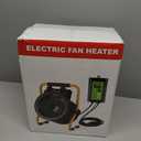 Aarcinhke Greenhouse Heater with Digital Thermostat, 1500W Electric Outdoor Heaters for Patio, Fast Heating, Overheat Protection, Dustproof Design for Grow Tent, Green House, Flower Room, Black