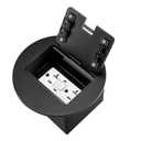 Recessed Floor Outlet Box with 20 Amp GFCI Tamper Resistant TR Receptacle Electrical Floor Outlet Kit (GFCI, Black)