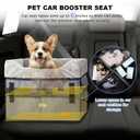 Dog Car Booster Seat for Medium/Small Dogs, Foldable Dog Bed for Car