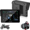 2025 CARPURIDE W502BS PRO for BMW Motorcycle CarPlay & Android Auto Dual Bluetooth, 5" Waterproof GPS Navigation Screen, Data Reading, Native Wonder, TPMS, Light Sensor, Music Sharing, Intercom