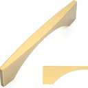 Amerdeco 10 Pack Brushed Gold Cabinet Pulls 3.75 Inch(96MM) Hole Centers Kitchen Cabinet Handles for Cabinets Cupboard Handles Drawer Pulls ZH0085