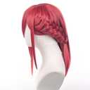 XiongXiongLe Red Long Cosplay Wig Halloween Anime Role Cos Playing Women Costume Wigs for Adult Cos Parties Christmas Daily Wear