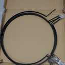 2 PCS Metal Garden Round Trellis for Climbing Plants, Large Black Powder Coated Obelisk for Roses, Vines, Flowers, Patio Doorway Garden Decor Indoor Outdoor, Easy Assembly (18.5" x 15'')