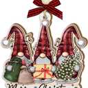 7 x Gnome Christmas Ornaments 2025 - Funny Wooden Gnomes Ornament for Christmas Tree, Gnome Gifts for Women, Men, Family, Friends - Cute Holiday Gnomes Decoration Gift Ideas