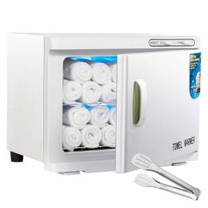 Hot Towel Warmer Cabinet with LED Light - JXSDLIY 23L Large Capacity Towel Cabinet for Bathroom 2-in-1 Professional Hot Towel Warmers for Facials SPA Massage Salon Heats Up Quick Towel Heater (white)