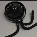 Stroller Fan - 65Hrs 12600mAh Rechargeable, Timing Car Seat, Portable Clip On Battery Operated for Baby, Peloton, Treadmill, Golf Cart, Beach, Bed, Dog