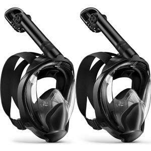 Zenoplige Full Face Snorkel Mask Adults,Dry-Top Snorkeling Gear with Camera Mount,Foldable 180-Degree Panoramic Scuba Mask for Snorkeling Diving Swimming Travel,Snorkel Mask Anti-Fog & Anti-Leak