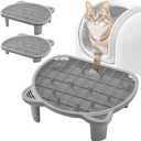 Litter Catching Step for Cat Litter Box, Litter Trap Stool for Automatic Litter Box Self Cleaning, Litter Collection Stairs, Litter Catcher Ramp for Old Geriatric Senior Cat or Kitten