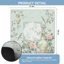 WHCHJ Light Green Chinoiserie Floral Bird Mahjong Mat 21.5 x 21.5 in