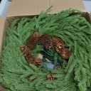 Christmas Norfolk Pine Wreath, 24 Inch Christmas Pine Wreath, Christmas Wreaths for Front Door, Large Artificial Green Wreaths for Walls Windows Porches Farmhouse Indoor Outdoor Home Decor