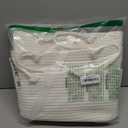 3 Tier Wall Mounted Woven Hanging Basket, Over the Door Hanging Basket with Hooks, Decorative Storage Hanging Closet Removable, Large Wall Basket for Living Room, Bedroom, Kitchen (White)