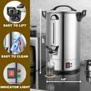 Commercial Coffee Urn Large Coffee Maker 100 Cup Coffee Maker Industrial Coffee Dispenser 1300W Quick Brew Dual Wall Stainless Steel Hot Water Urn Tea Maker Machine for Wedding, Catering, Events