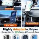 Qifutan Dash Mounted Holders Phone Holders for Your Car Phone Mount for Car Windshield Dashboard Air Vent Universal Desk Mounts Hands Free Automobile Cell Phone Holder Fit for iPhone Smartphone