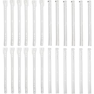 MOUYAT 6 Pairs 16 inch Bottom Mount Drawer Slide, Heavy Duty Drawer Rails with Mounting Screws, Replace Drawer Track Hardware, Fits Bottom/Side-Mounted Drawer, White